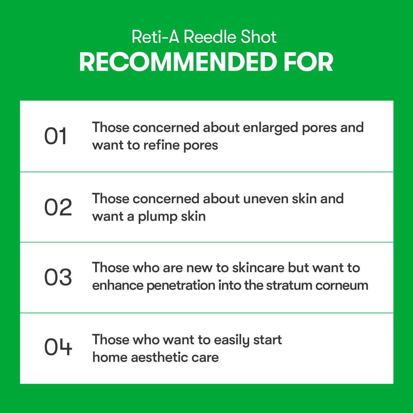 VT Cosmetics Reti-A Reedle Shot 100 Stick — application