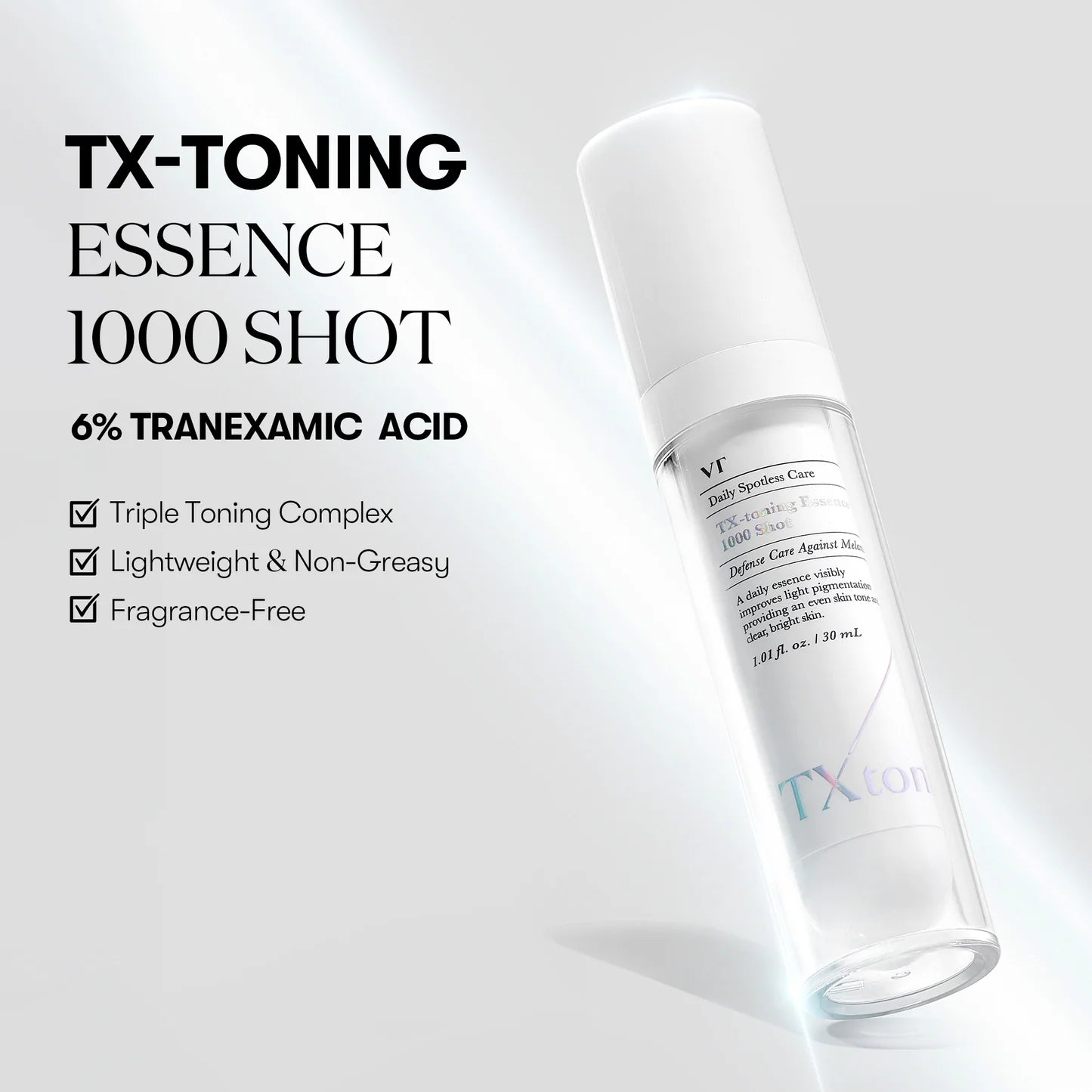 VT Cosmetics TX Toning Essence 1000 Shot — tranexamic complex