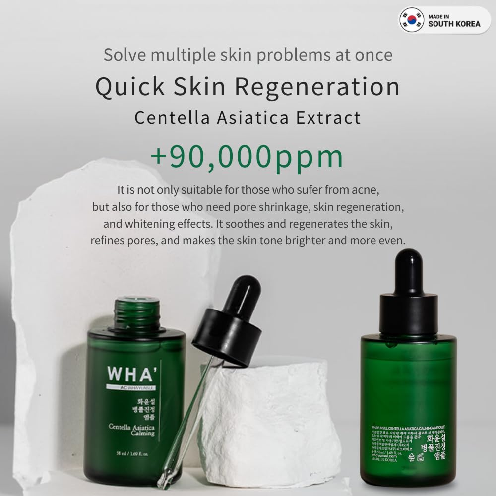 WHA' YUNSUL Centella Asiatica Calming Ampoule full product details and packaging