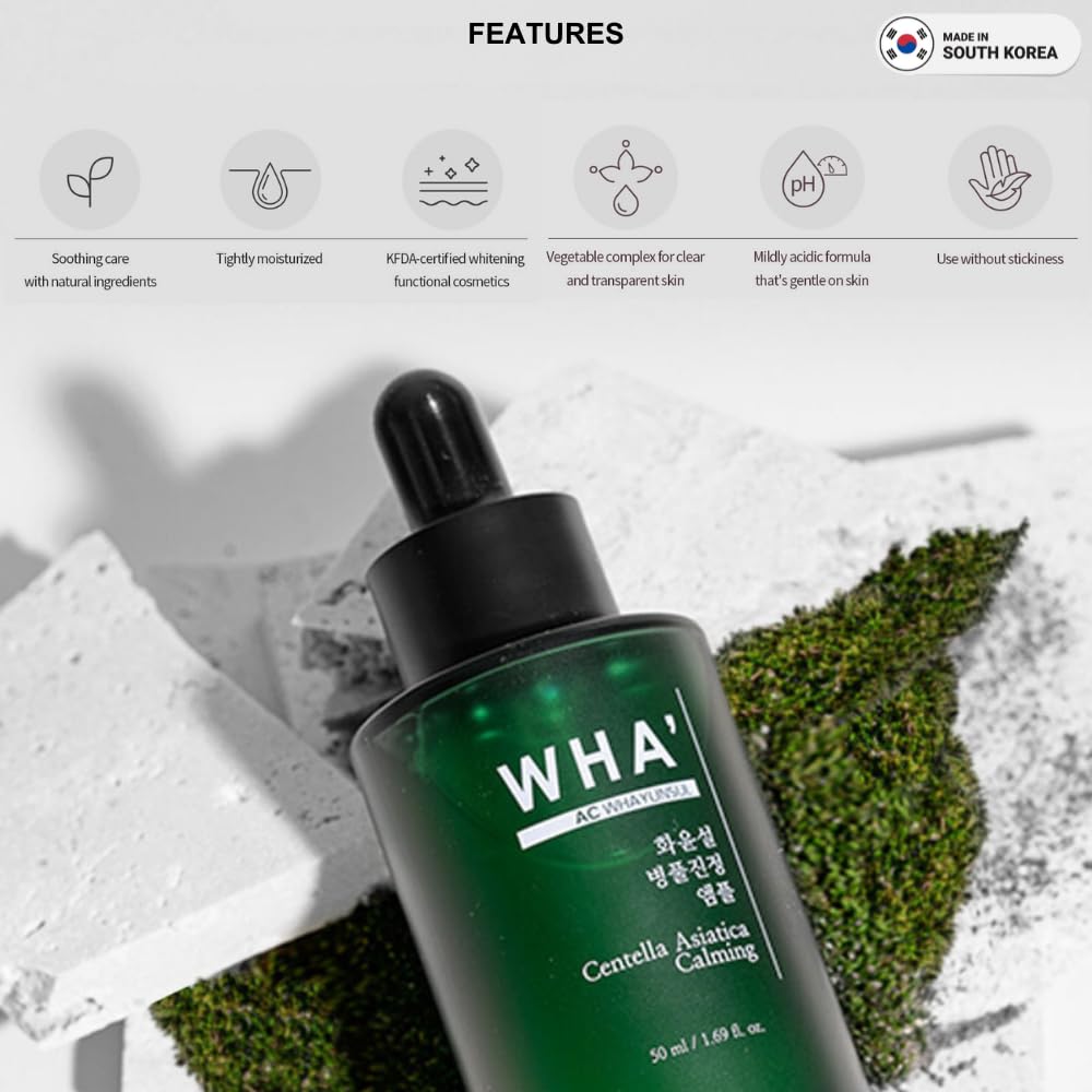 WHA' YUNSUL Centella Asiatica Calming Ampoule key ingredients and skin benefits