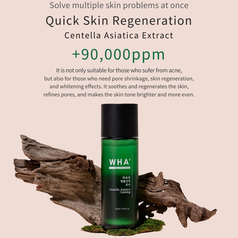 WHA' YUNSUL Centella Asiatica Calming Toner soothes and balances sensitive skin