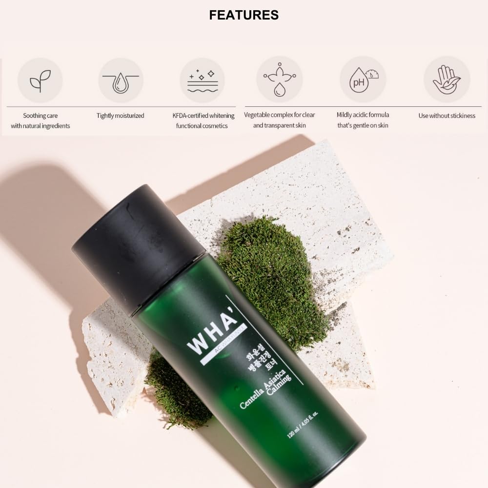 How to use WHA' YUNSUL Centella Asiatica Calming Toner step by step