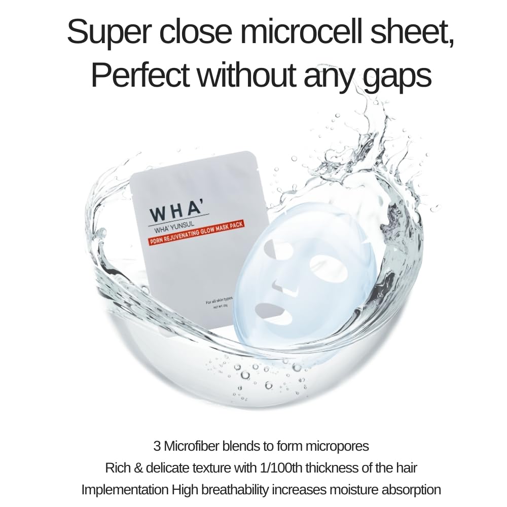 WHA' YUNSUL PDRN Rejuvenating Glow Mask Pack rejuvenates for a radiant glow