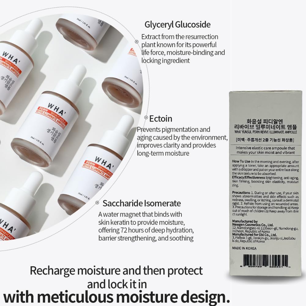 WHA' YUNSUL PDRN Revive Illuminate Ampoule brightens and revitalizes the skin