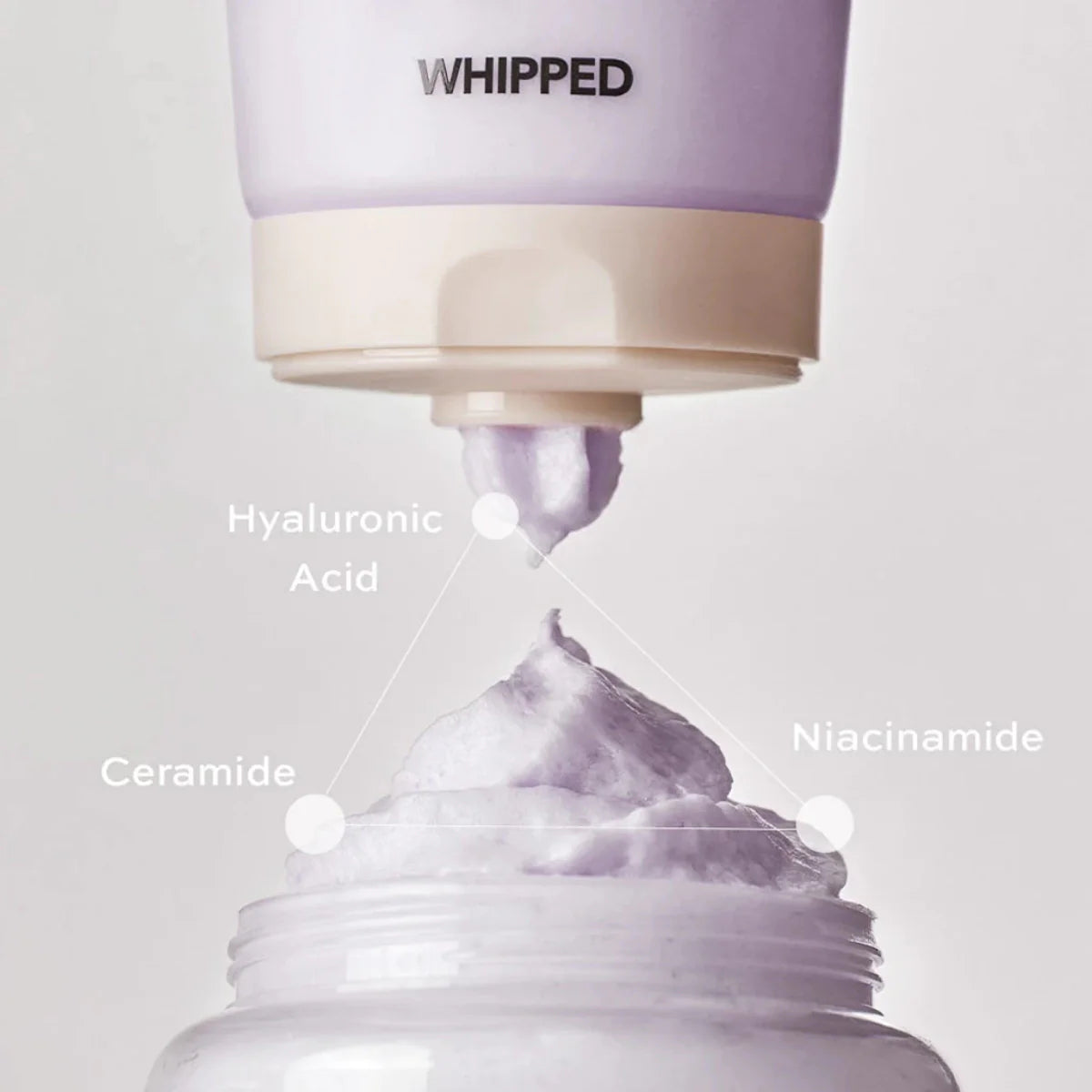WHIPPED Jojovender Vegan Pack Cleanser whipped foam texture close-up