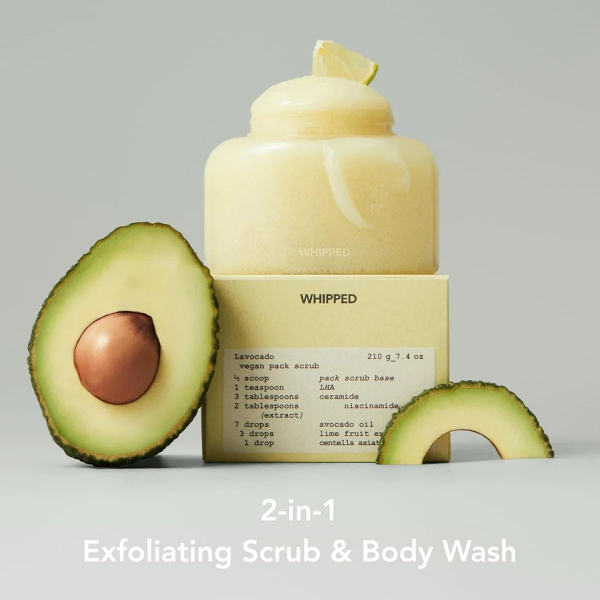 WHIPPED Lavocado Vegan Face and Body Scrub whipped scrub texture close-up