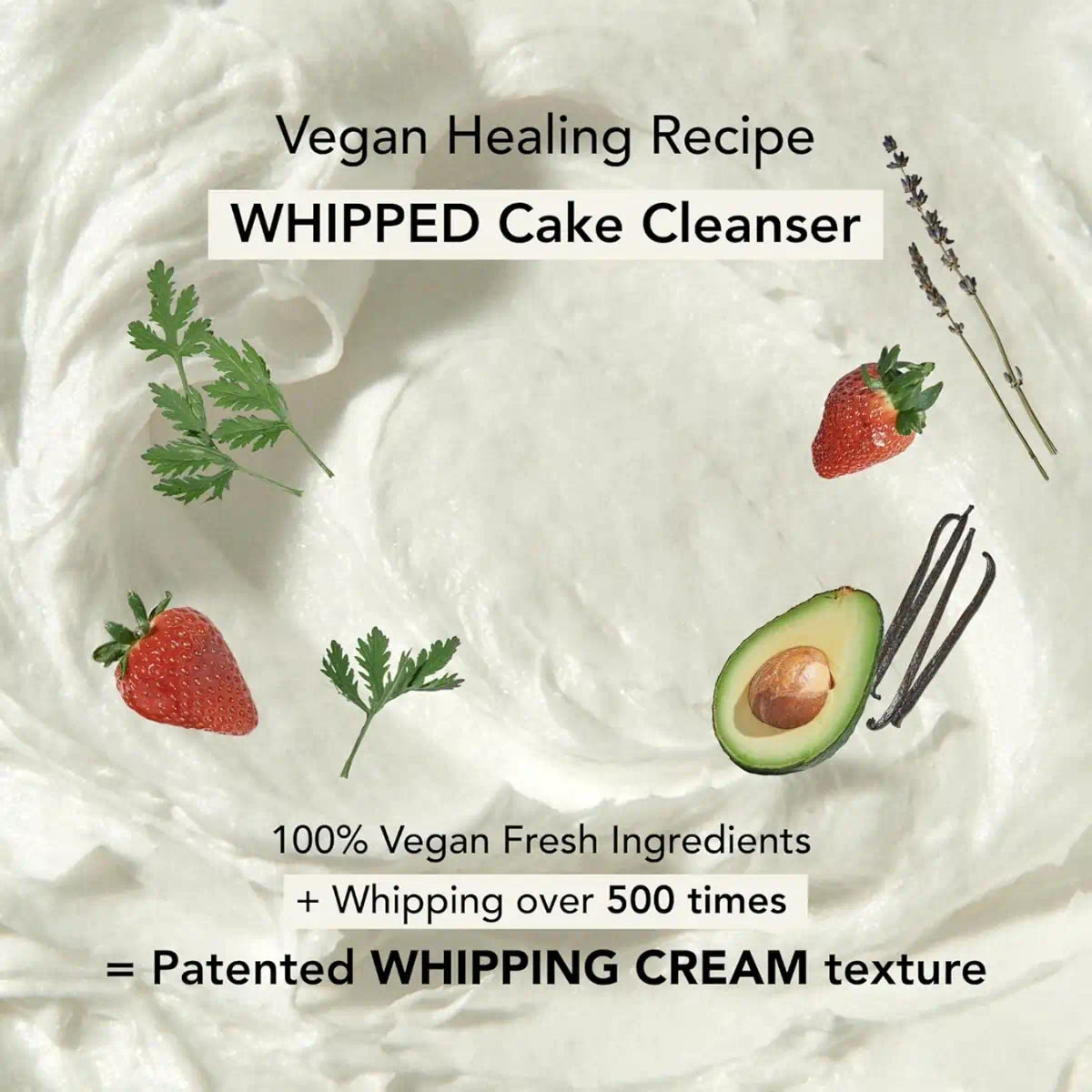 WHIPPED Muhwabutter Vegan Pack Cleanser whipped foam texture close-up